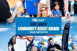 行善积德！雷霆官(guān)媒(méi)晒图发文：哈滕荣获NBA关怀行动援助奖